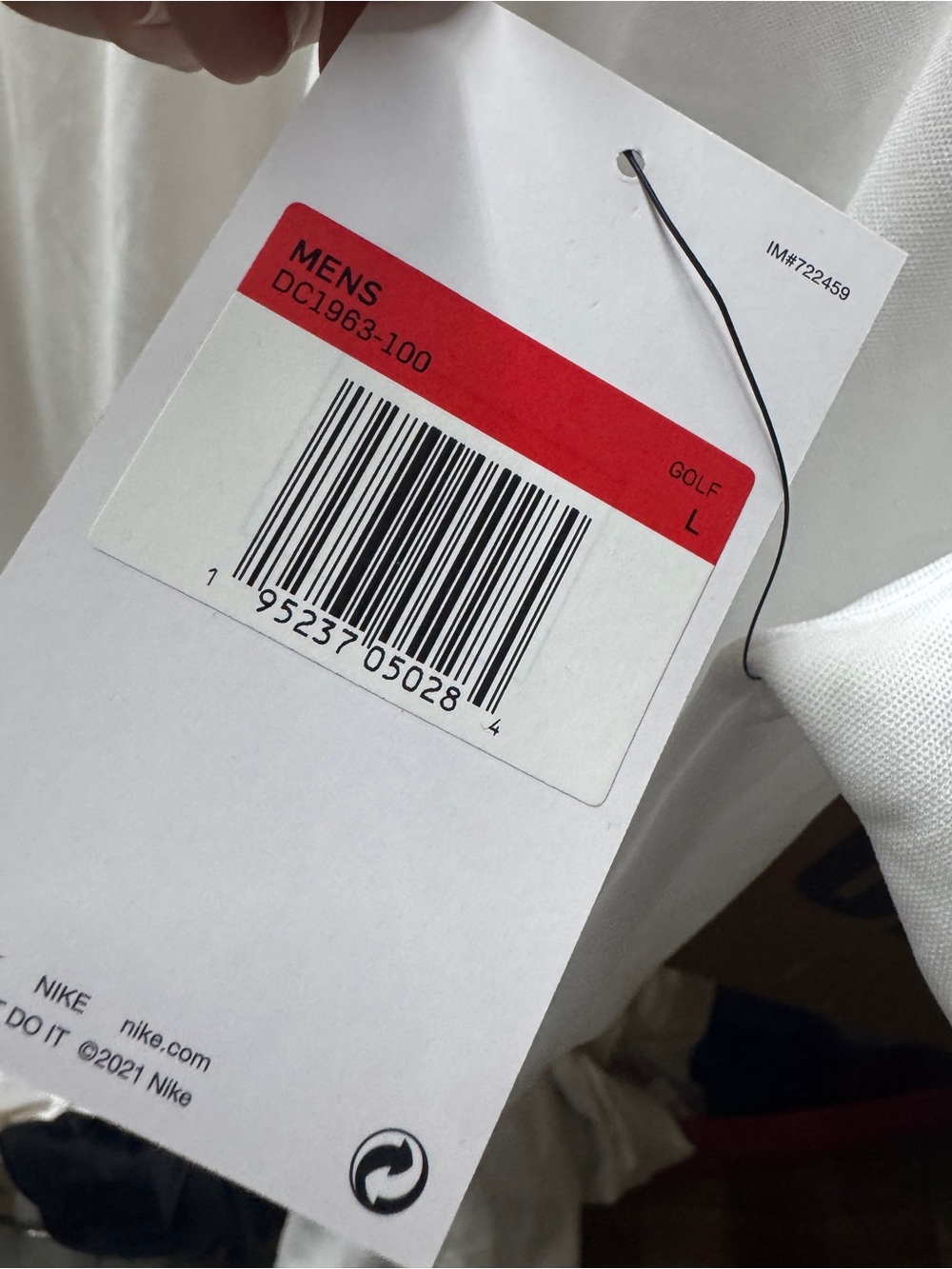 Nike Men’s White Dri-FIT Polo Shirt size large - Picture 4 of 6